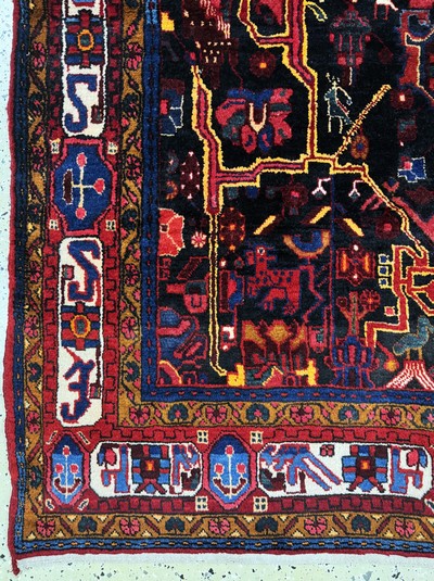 27037910b - Toyserkan, Persien, Mitte 20.Jhd, Wolle aufBaumwolle, ca. 288 x 160 cm, gereinigt, EHZ: ...