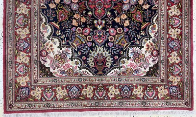 27037915c - Ghom Kork, Persien, Ende 20.Jhd, Korkwolle,ca. 210 x 140 cm, Reinigungsbedürftig, EHZ: ...