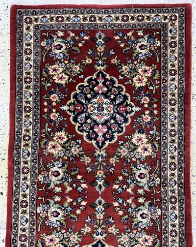 27037917a - 2 Lots Qum cork, Persia, late 20th century, corkwool, approx. 229 x 76 cm, & approx. 190 ...