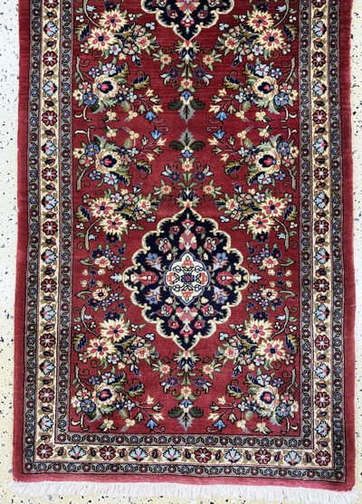 27037917b - 2 Lots Qum cork, Persia, late 20th century, corkwool, approx. 229 x 76 cm, & approx. 190 ...