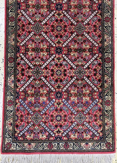 27037917e - 2 Lots Qum cork, Persia, late 20th century, corkwool, approx. 229 x 76 cm, & approx. 190 ...