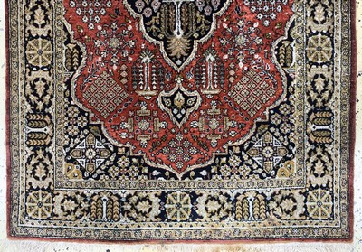27037918b - 2 Lots Ghom Seide, Persien, Mitte 20.Jhd, reine Naturseide, ca. 130 x 83 cm, ...