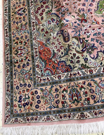 27037920c - Täbriz fein(40 Raj), Persien, Mitte 20.Jhd,Korkwolle auf Baumwolle, ca. 304 x 191 cm, ...