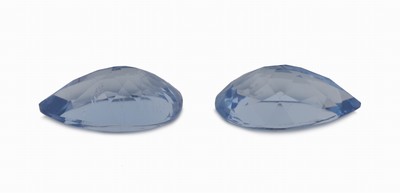 27037931a - Lot 2 lose Aquamarine, zus. ca. 8.68 ct, facett. Tropfen, 1 x 4.16 ct, 1 x 4.52 ct ...