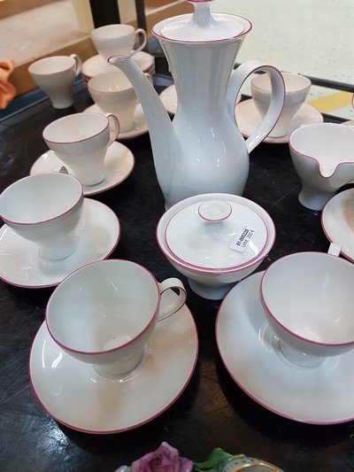 27037939d - Mokkaservice, KPM Berlin, 20. Jh., Mokkakanne, 11 Mokkatassen mit Untertassen, ...