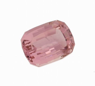 27037947a - Loser Kunzit, ca. 70.53 ct, Fantasie -Treppenschliff, intensive schöne Farbe, 28.00x ...