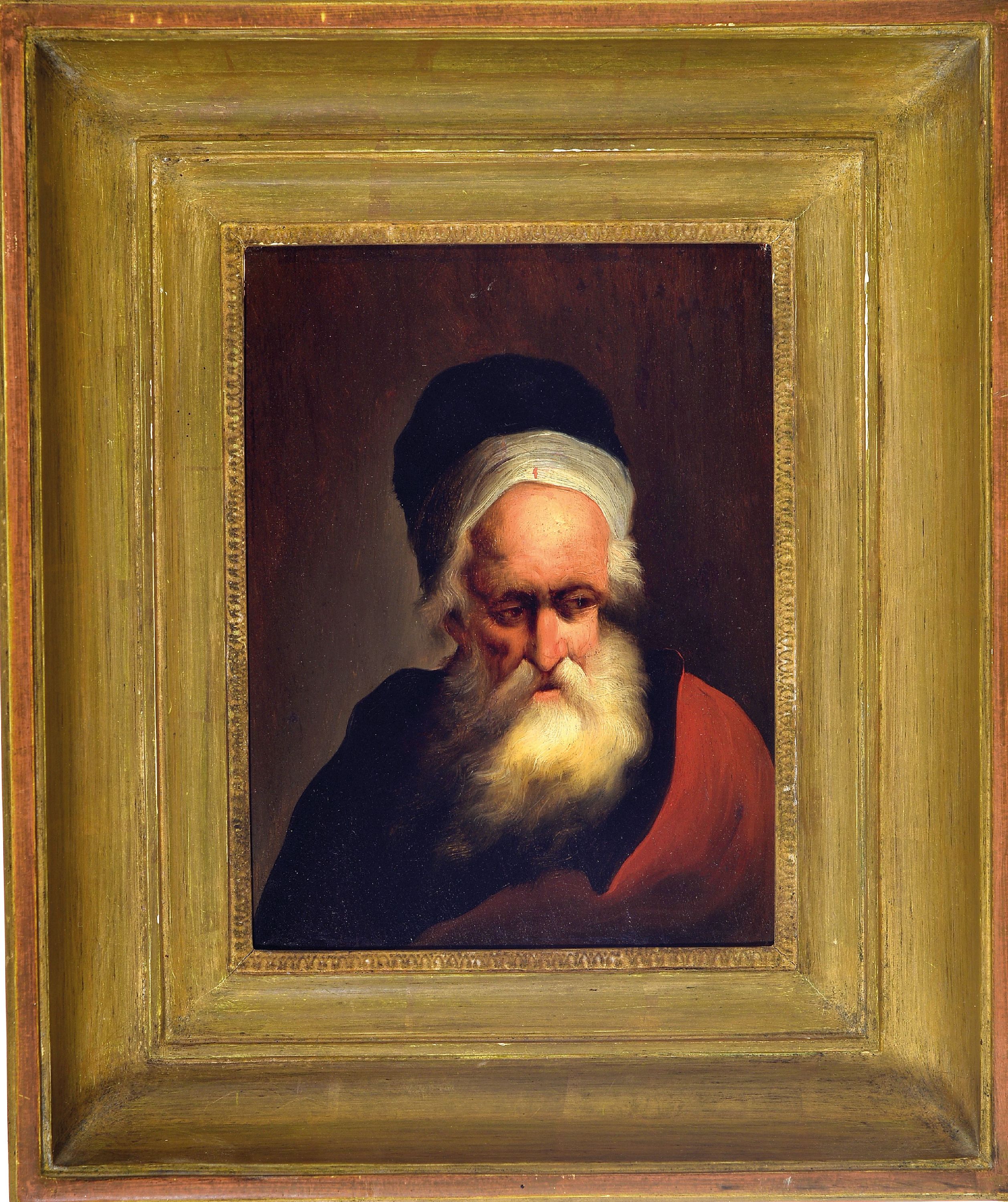 Detail k: Zuschreibung: Christian Wilhelm Ernst Dietrich genannt Dietricy, 1712 Weimar-1774 Dresden, Brustbild eines bärtigen Alten mit Turban, dem ...