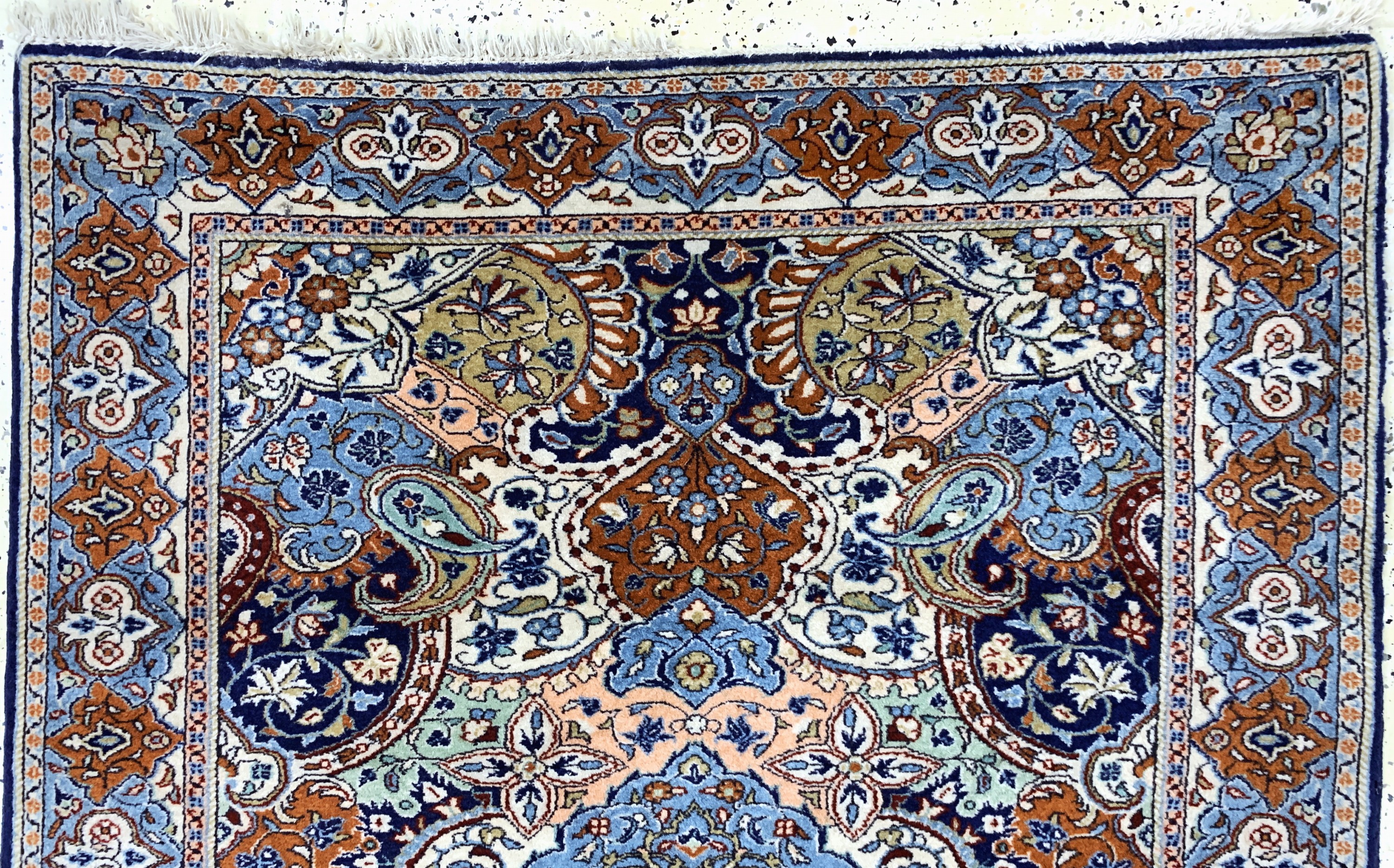 Detail a: Sarogh fein, Persien, Mitte 20.Jhd, Korkwolle auf Baumwolle, ca. 151 x 112 cm, EHZ: 2