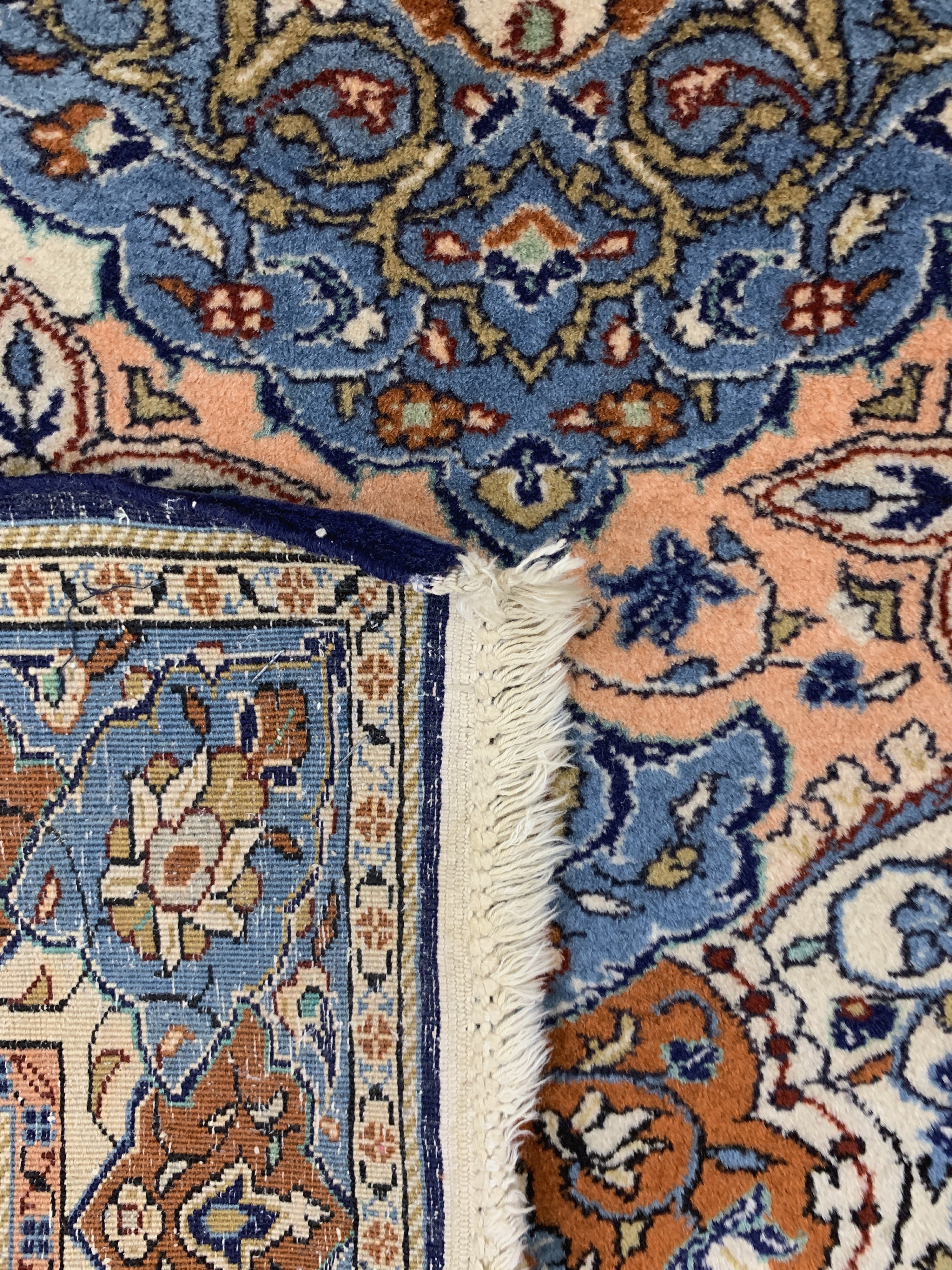 Detail d: Sarogh fein, Persien, Mitte 20.Jhd, Korkwolle auf Baumwolle, ca. 151 x 112 cm, EHZ: 2