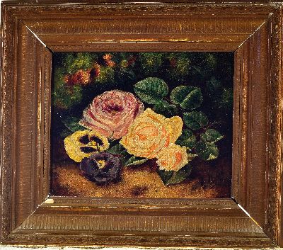 27038211k - Ethel A. Lloyd, Malerin des 19. Jh., Stillleben mit Rosen, Öl/Lwd, links unten ...