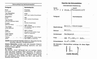 27038215a - Paar 18 kt Gold Brillant-Ohrstecker, GG 750/000, 2 Brillanten zus. ca. 2.10 ct Weiß/ ...