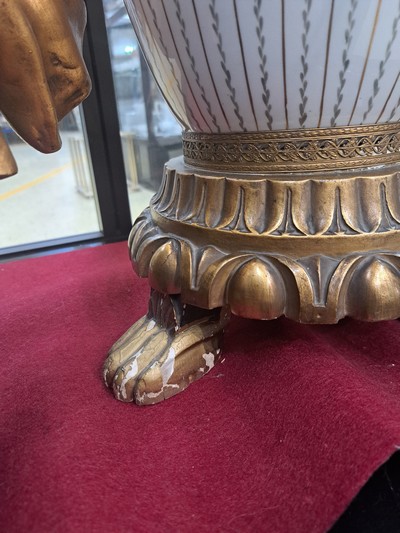 27038216f - Sehr große Vase, KPM Berlin, um 1910, Porzellan Hausmalerei, in Kartusche feines ...