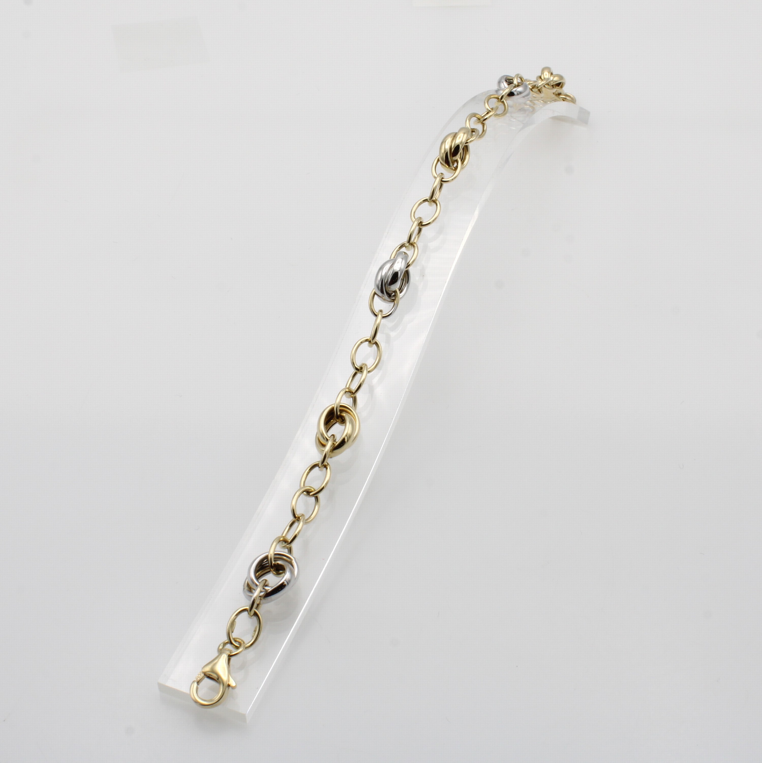 Image 27038362 - Armband, GG/WG 585/000, Zwischenteile ver- schlungen, Karabinerschl., L. 19-21 cm
