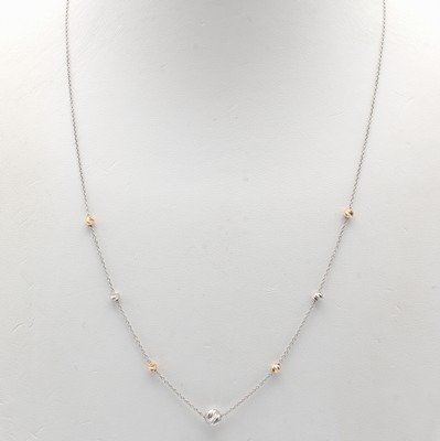 Image Collier, WG/RG 585/000, diamantierte Kugeln in versch. Größen, Federringschl., L. ca. ...