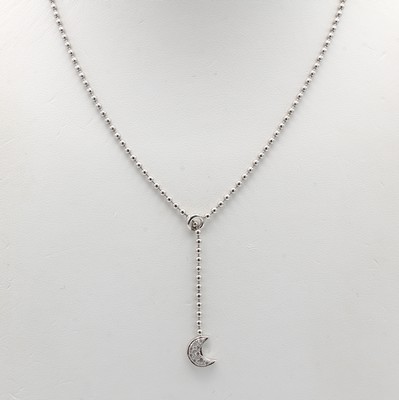 Image Y-Collier ´Mond´ mit Brillanten, WG 750/000, Mond bes. m. Brill. zus. ca. 0.10 ct ...