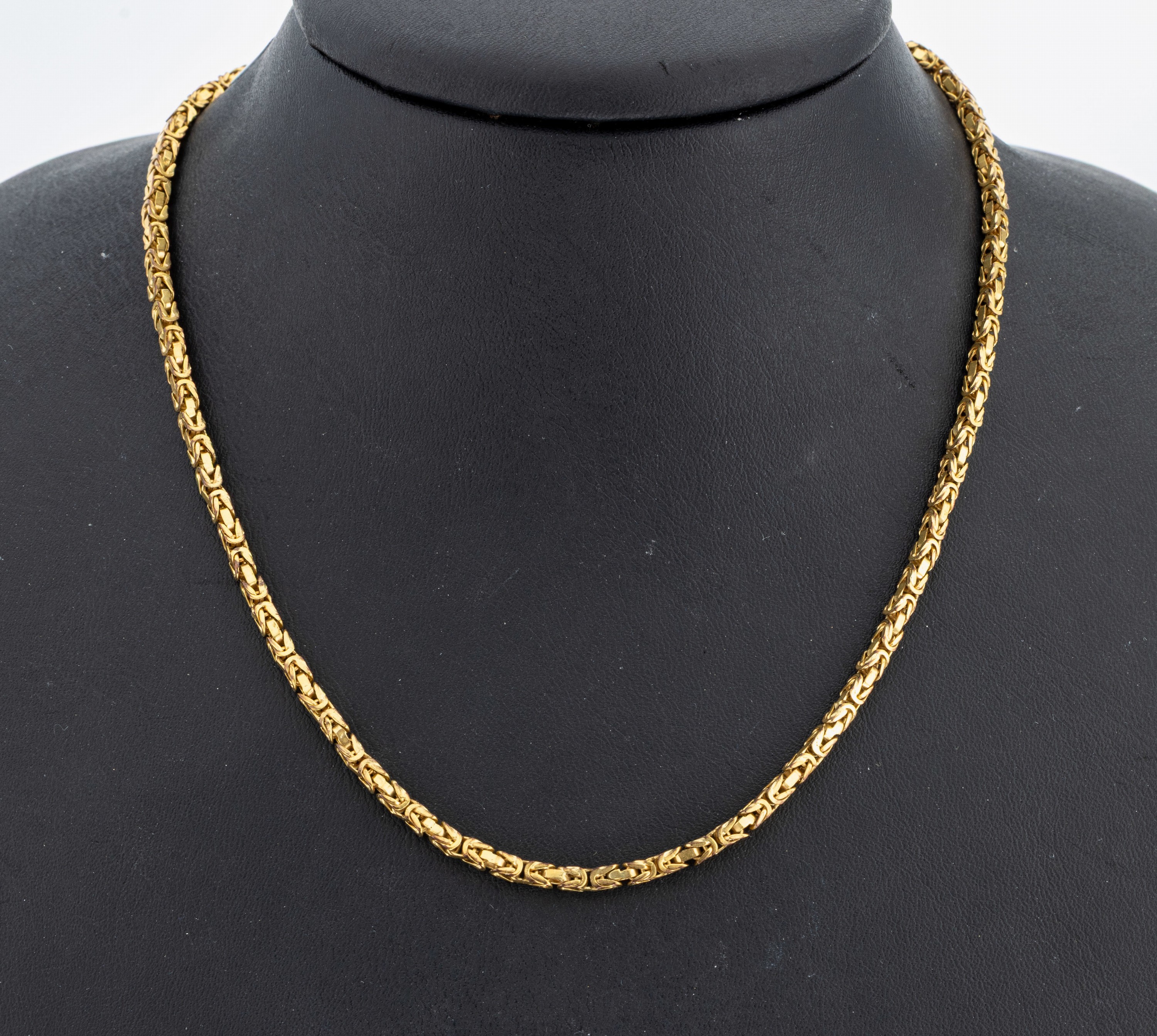 8 kt Gold Königskette, GG 333/000, L. ca. 80 cm, Karabinerschließe, ca. 25.7 g