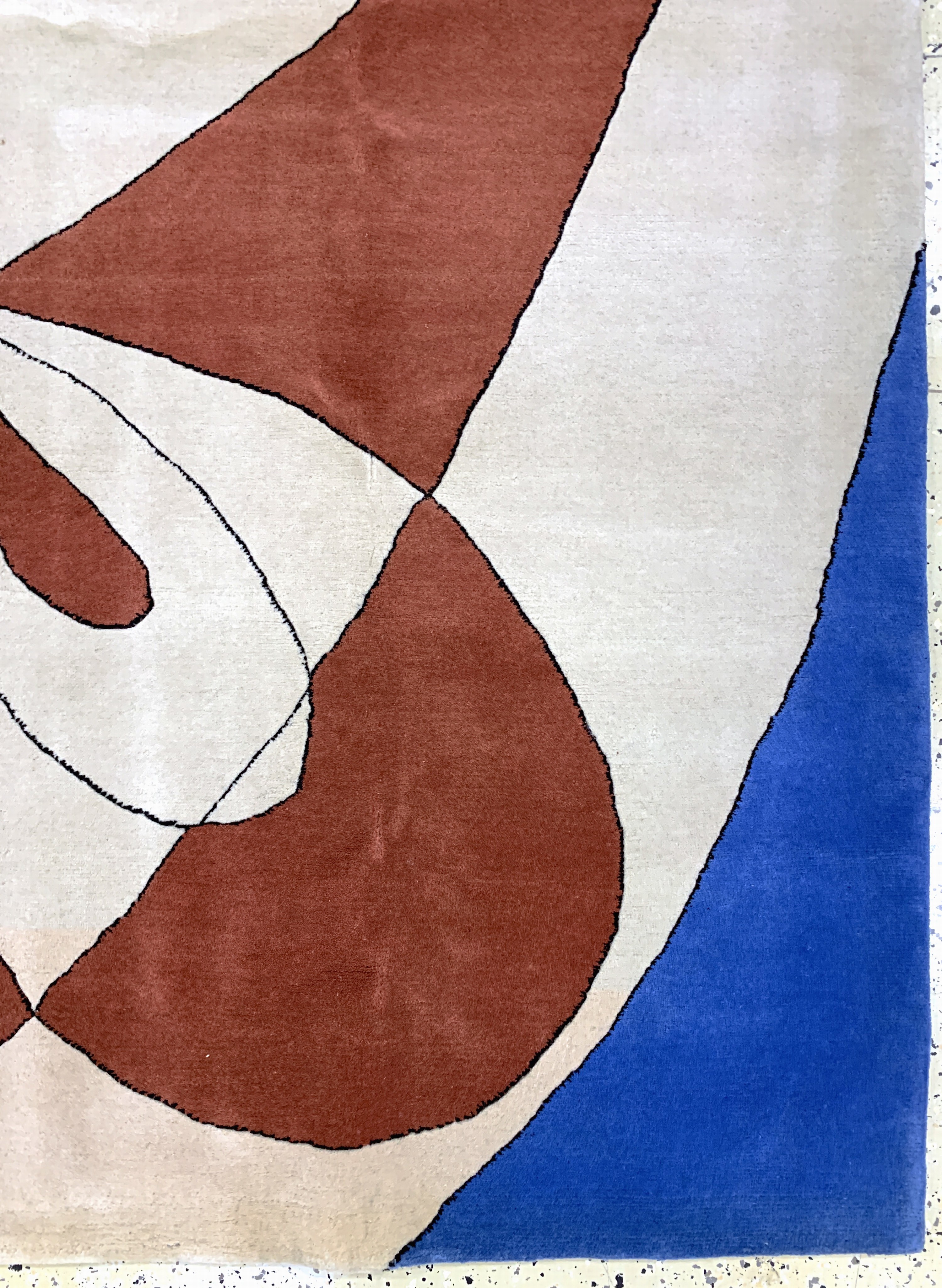 Detail c: Colani fein sign., Ende 20.Jhd., Korkwolle,ca. 238 x 178 cm, EHZ: 2
