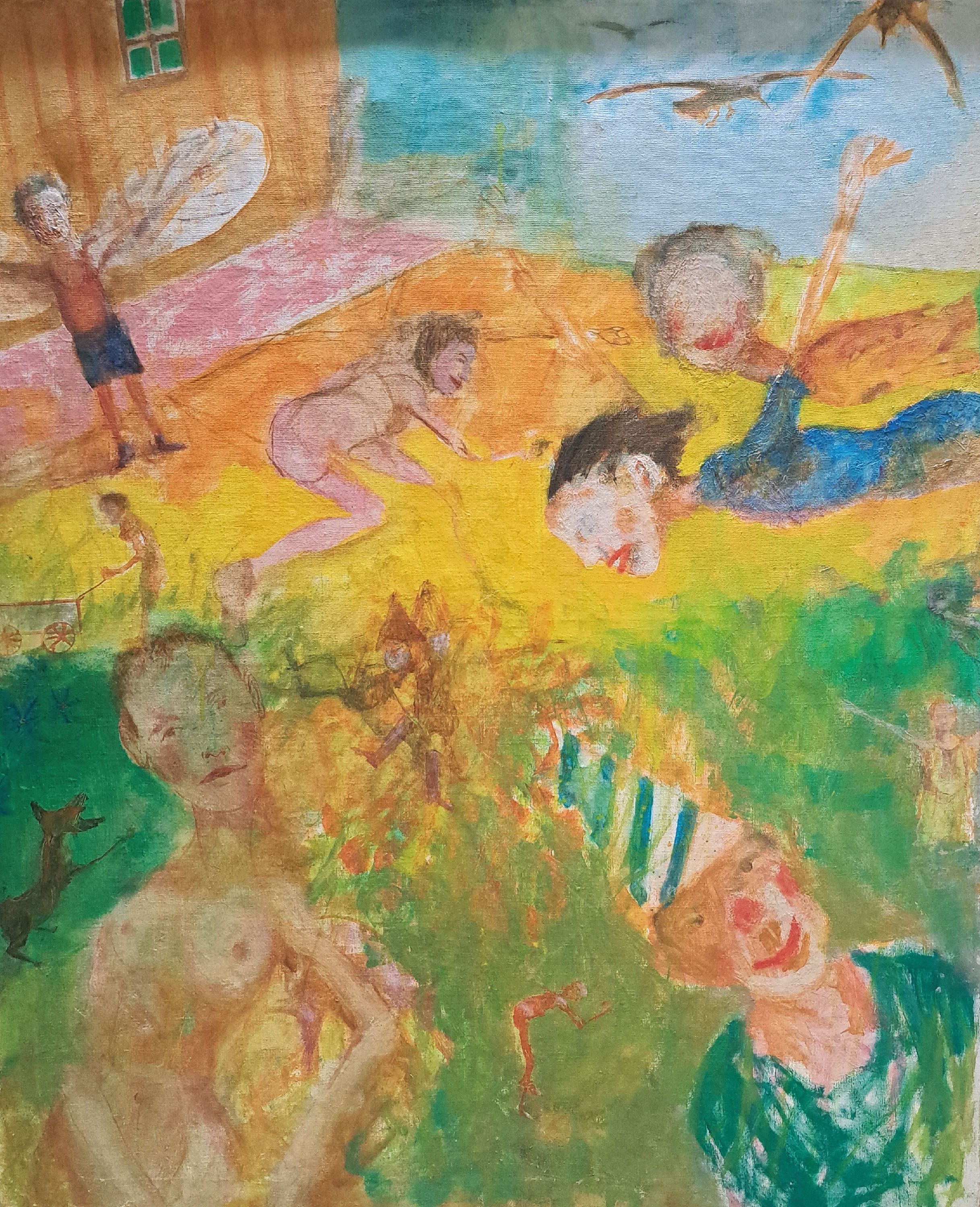 Detail k: Marek Cierniewski, geb. 1951, Sumienie (Gewissen), Öl auf Lwd, rückseitig signiert und betitelt, ca. 120x100cm, Schattenfugenrahmen