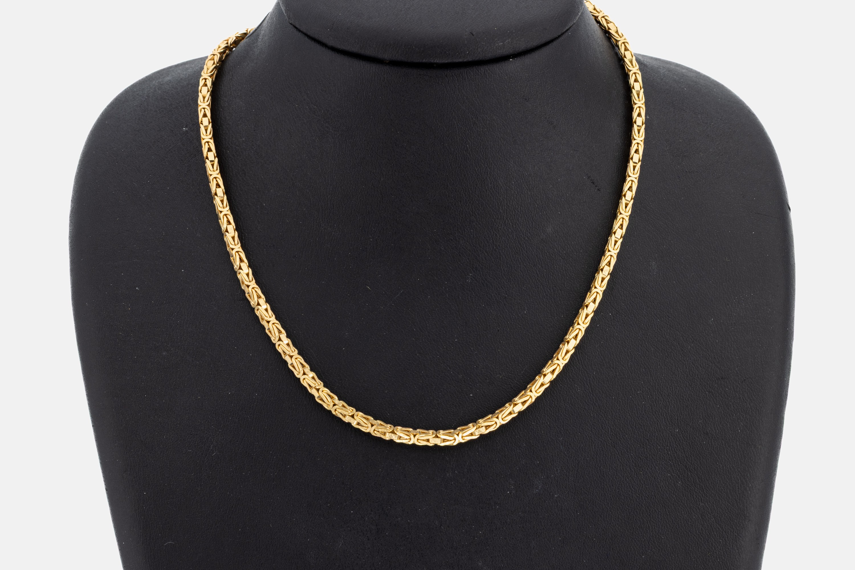 Image 27039473 - 14 kt Gold Königskette, GG 585/000, fein sat., endlos, L. ca. 89 cm, ca. 50.9 g