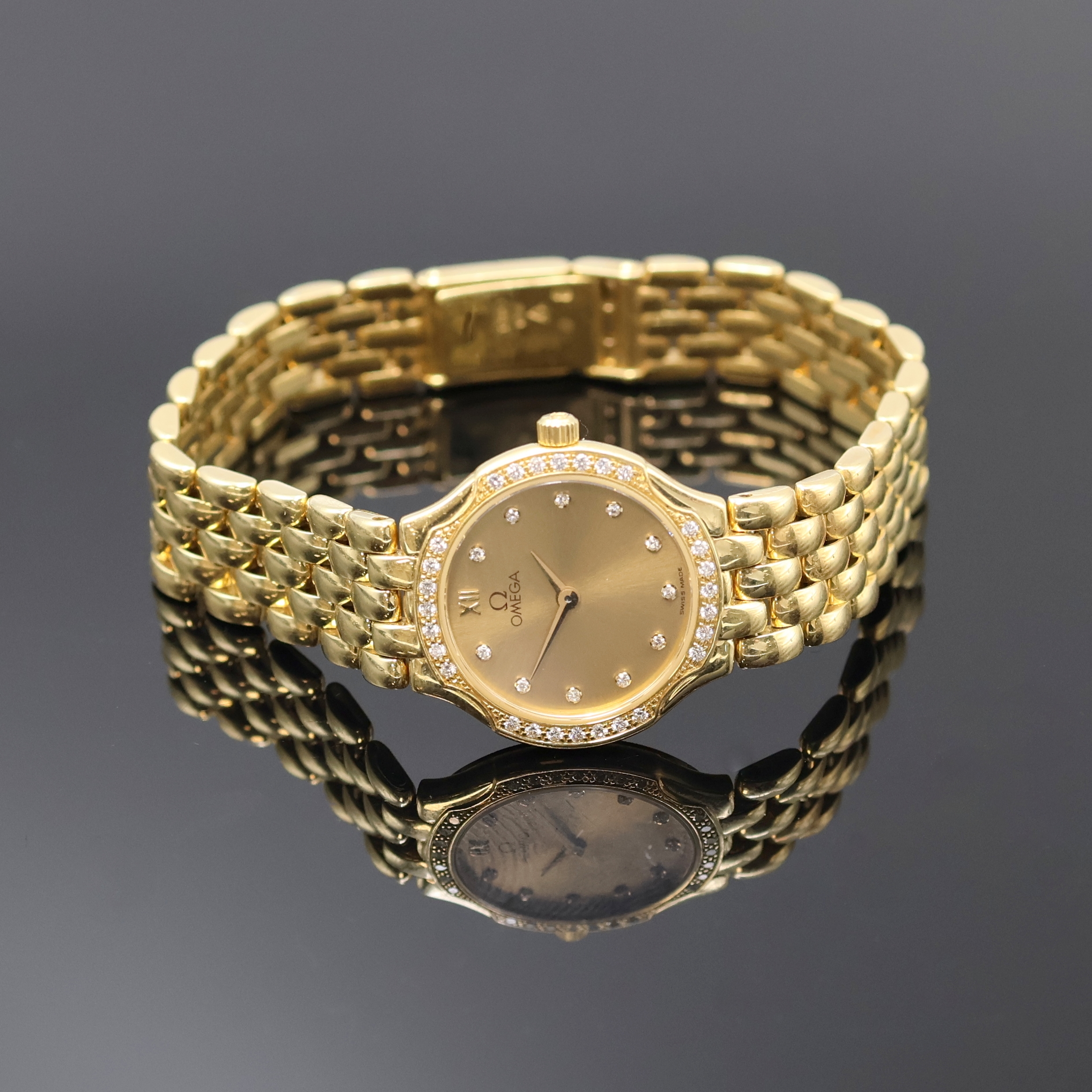 Image 27039474 - OMEGA De Ville Damenarmbanduhr in GG 750/000 mit Diamanten Referenz 7951520/8951520, ...