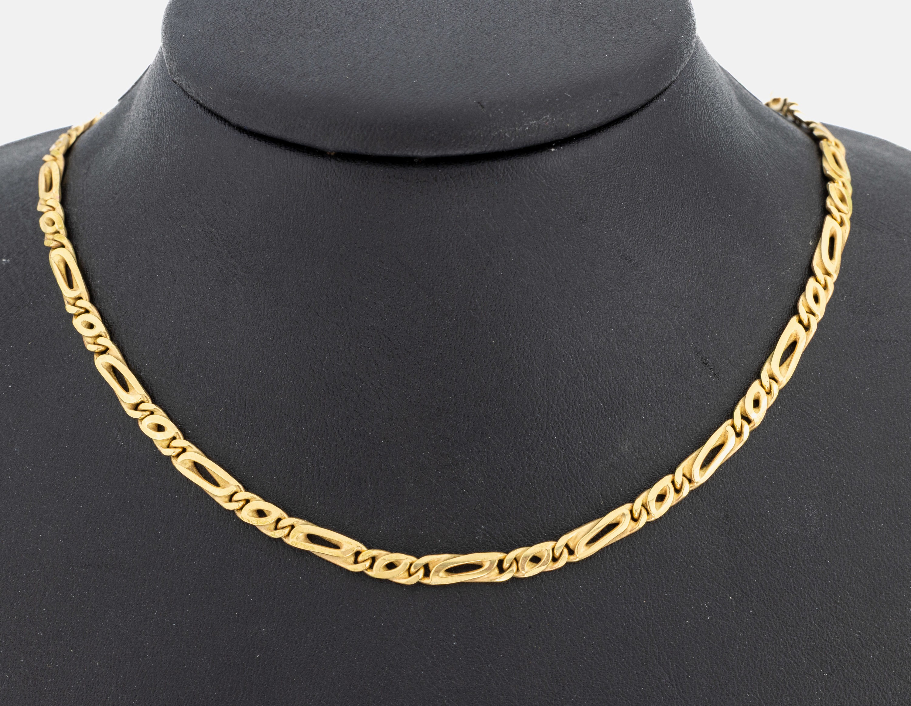 Image 27039481 - 8 kt Gold Collier, GG 333/000, L. ca. 45 cm, Karabinerschließe, ca. 16.7 g