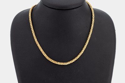 Image 14 kt Gold Königskette, GG 585/000, fein sat., endlos, L. ca. 89 cm, ca. 50.9 g