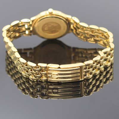 27039474b - OMEGA De Ville Damenarmbanduhr in GG 750/000 mit Diamanten Referenz 7951520/8951520, ...