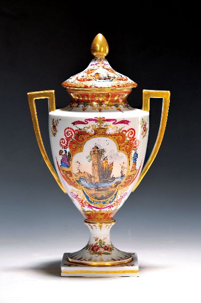 Image Amphorenvase im ´Meissenstil´, wohl Helene Wolfsohn, Dresden, nach 1843, Porzellan, ...