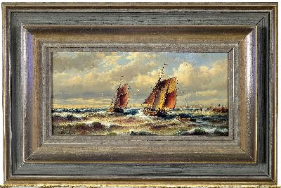 27039570k - Hubert Kaplan, 1940 München-2024 Egling, ´Auslaufende Fischkutter´ so in beiliegendem ...