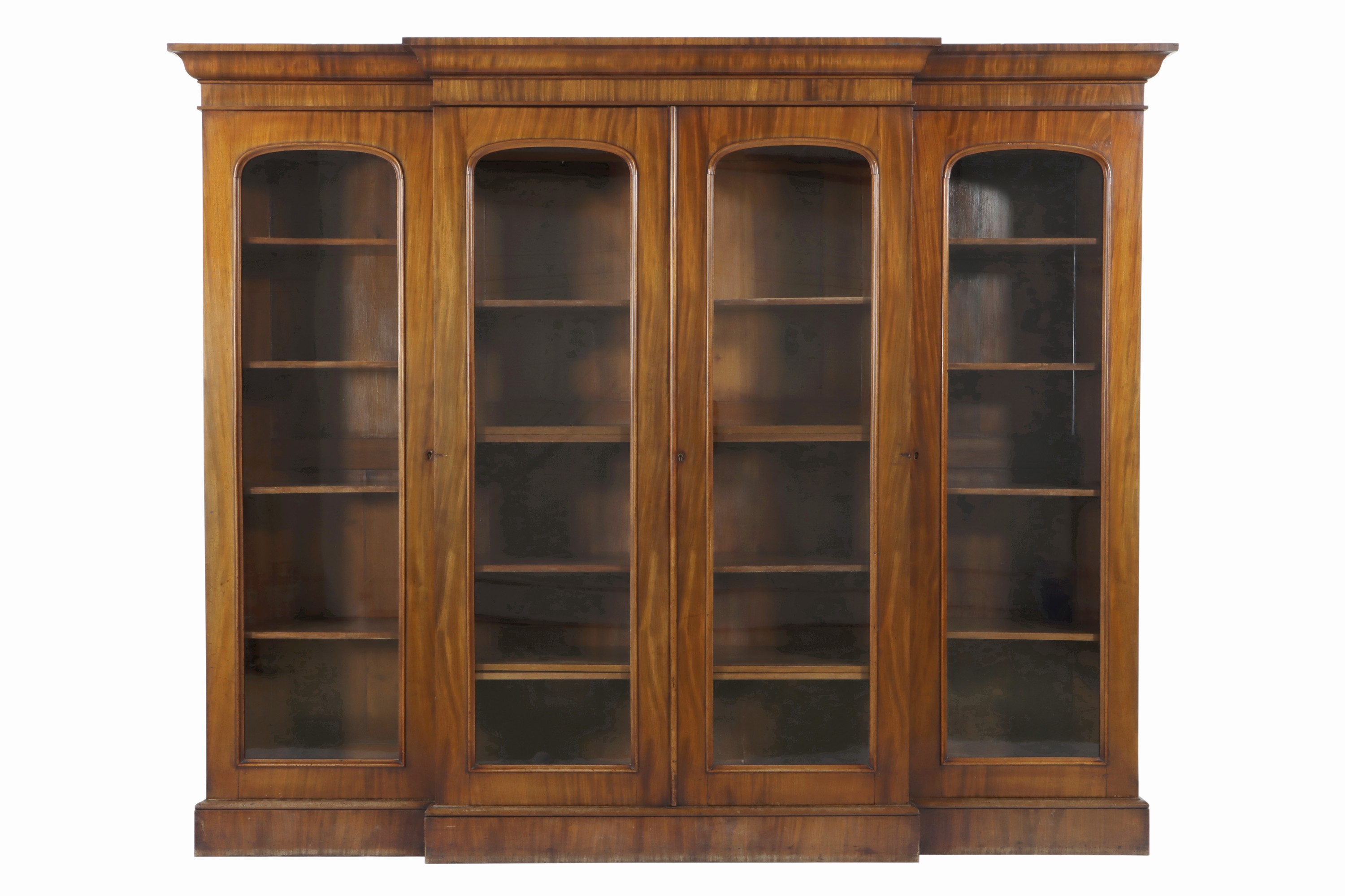 Image 27039799 - Vitrinenschrank, England, um 1850, Mahagoni massiv u. furniert, verglaste Türen, ...