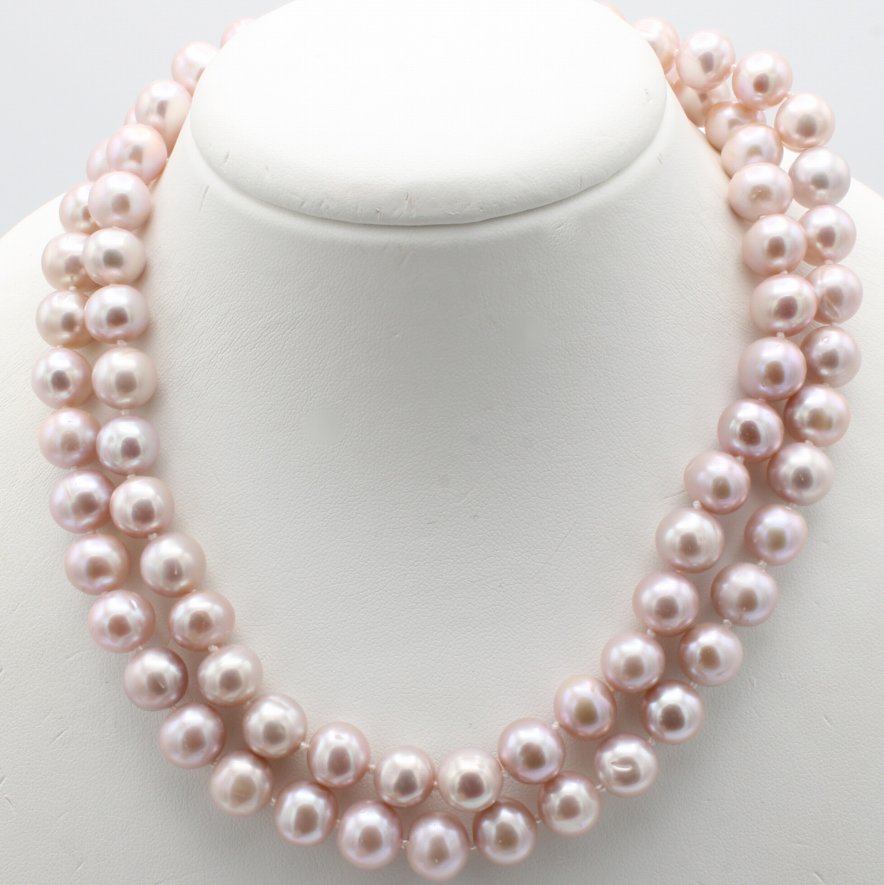 Image 27039820 - Endlose Süßwasserzuchtperlenkette, lachs- farb. Perlen, D. ca. 9 mm, L. ca. 80 cm ...