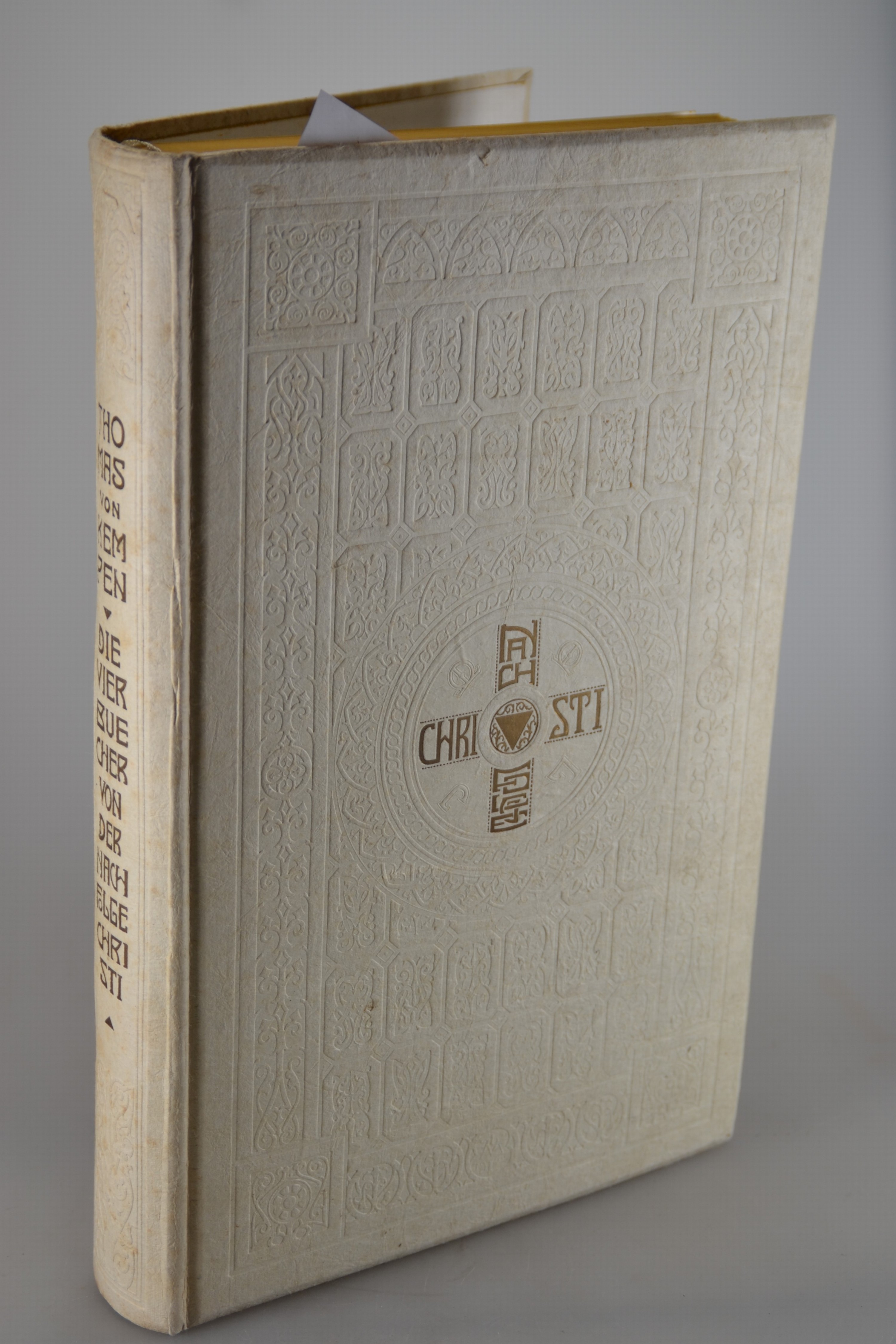Detail a: Melchior Lechten (1865-1937) und Thomas von Kempen (1380-1471): Die vier Bücher von der Nachfolge Christi, Berlin, Einhorn-Presse bei Otto von ...