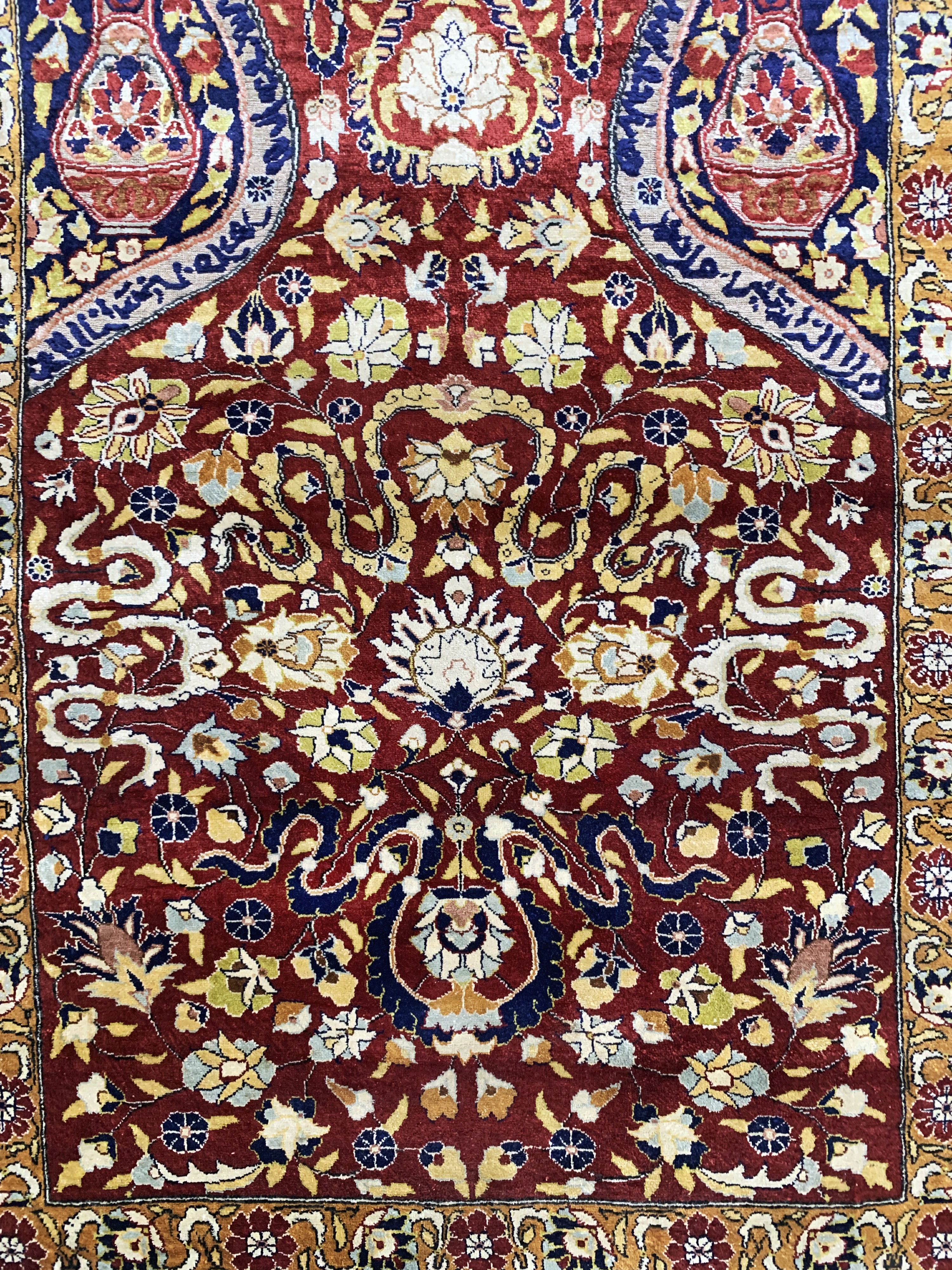 Detail d: Seiden Kayseri, Türkei, Mitte 20.Jhd, reine Naturseide"Metallbroschiert", ca. 135 x 86 cm, EHZ: 1-2