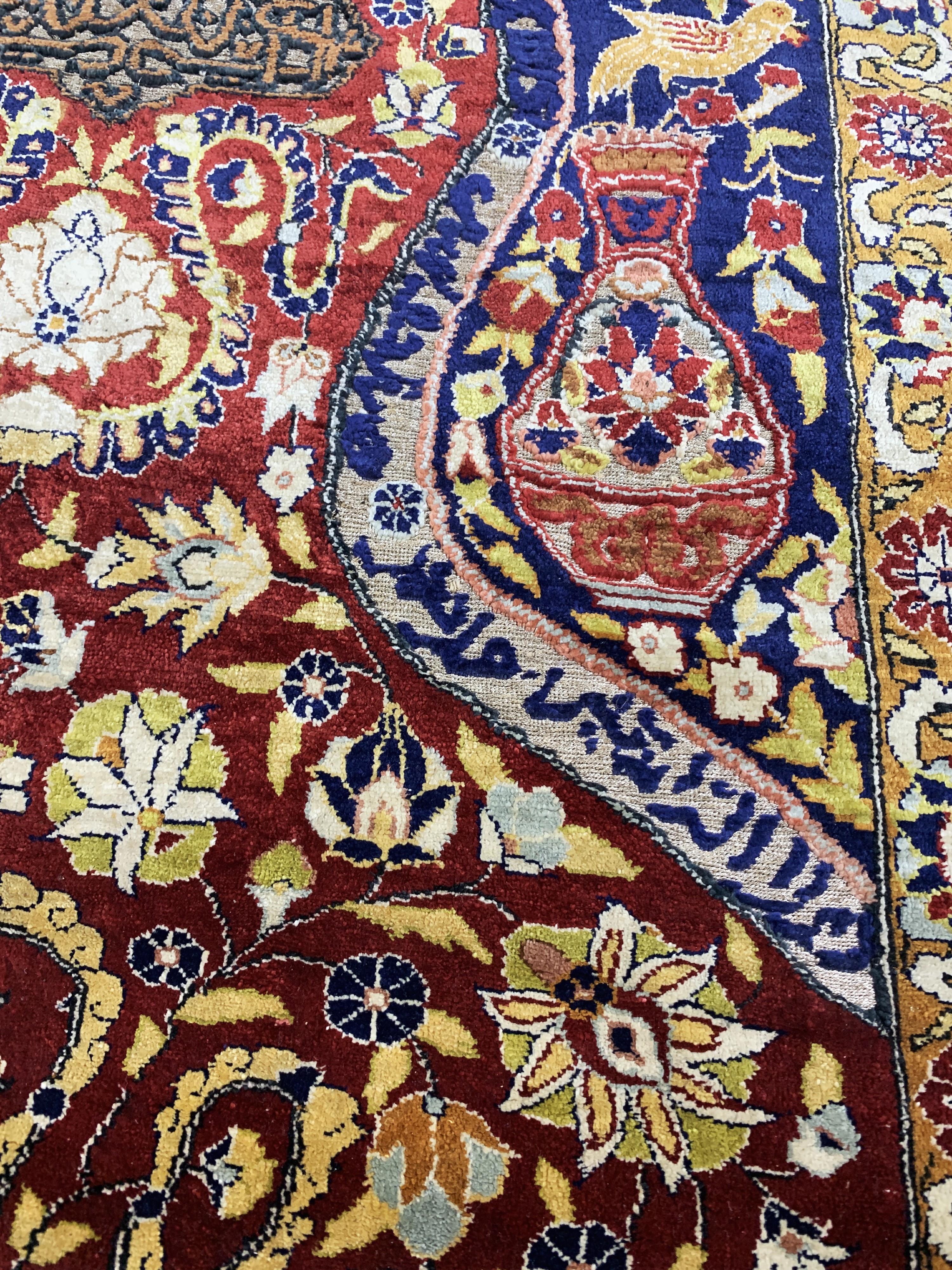 Detail f: Seiden Kayseri, Türkei, Mitte 20.Jhd, reine Naturseide"Metallbroschiert", ca. 135 x 86 cm, EHZ: 1-2