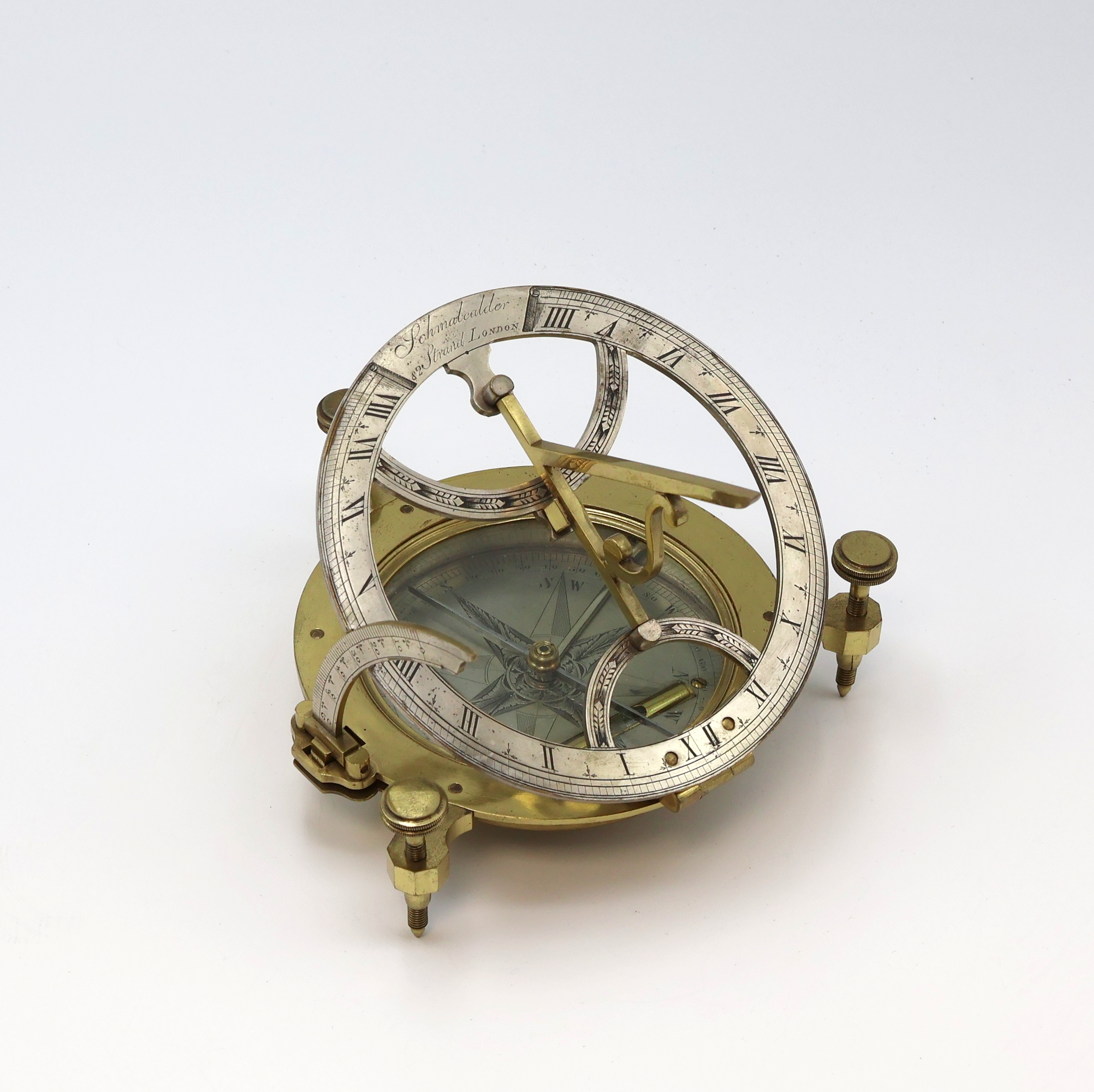 Image 27039831 - SCHMALCALDER sehr seltene, große Sonnenuhr im original Etui, London um 1810, ...