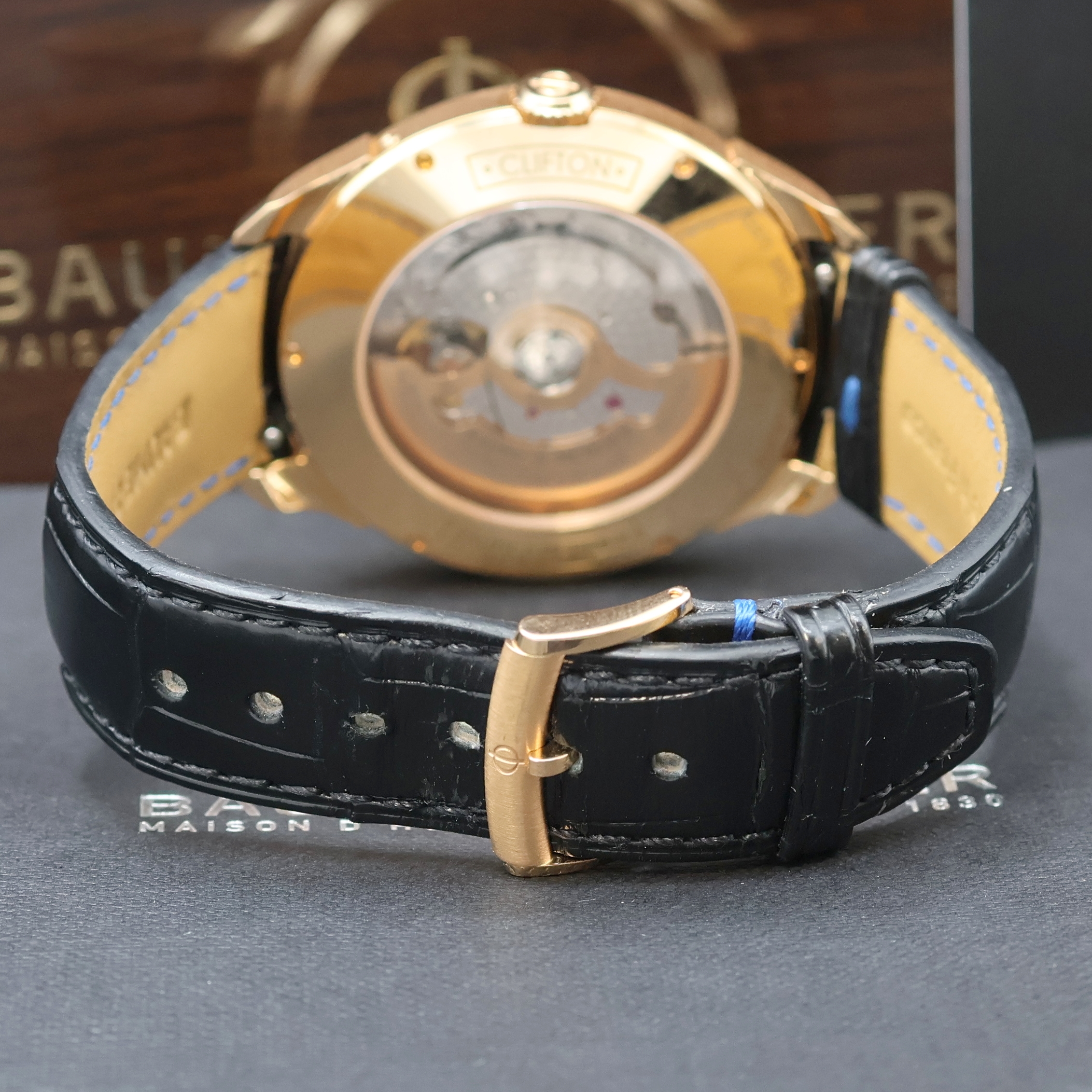 Detail c: BAUME & MERCIER Clifton Baumatic astronomische Herrenarmbanduhr mit ewigem Kalender in RG 750/000 Referenz M0A10470, Schweiz um 2019, Automatik, ...