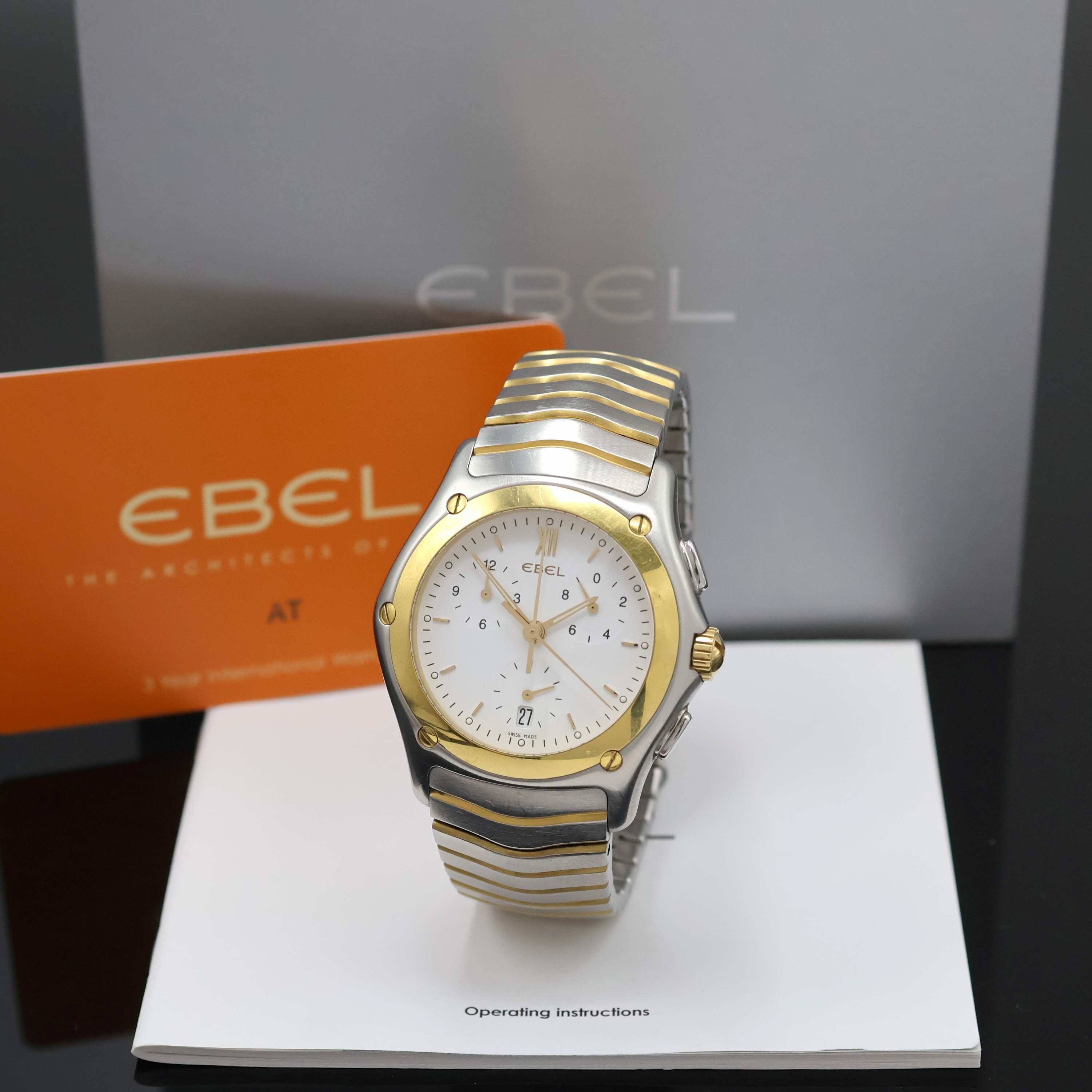 Image 27039840 - EBEL Classic Wave chronograph in steel/gold reference 1251F41, Switzerland around 2005, ...