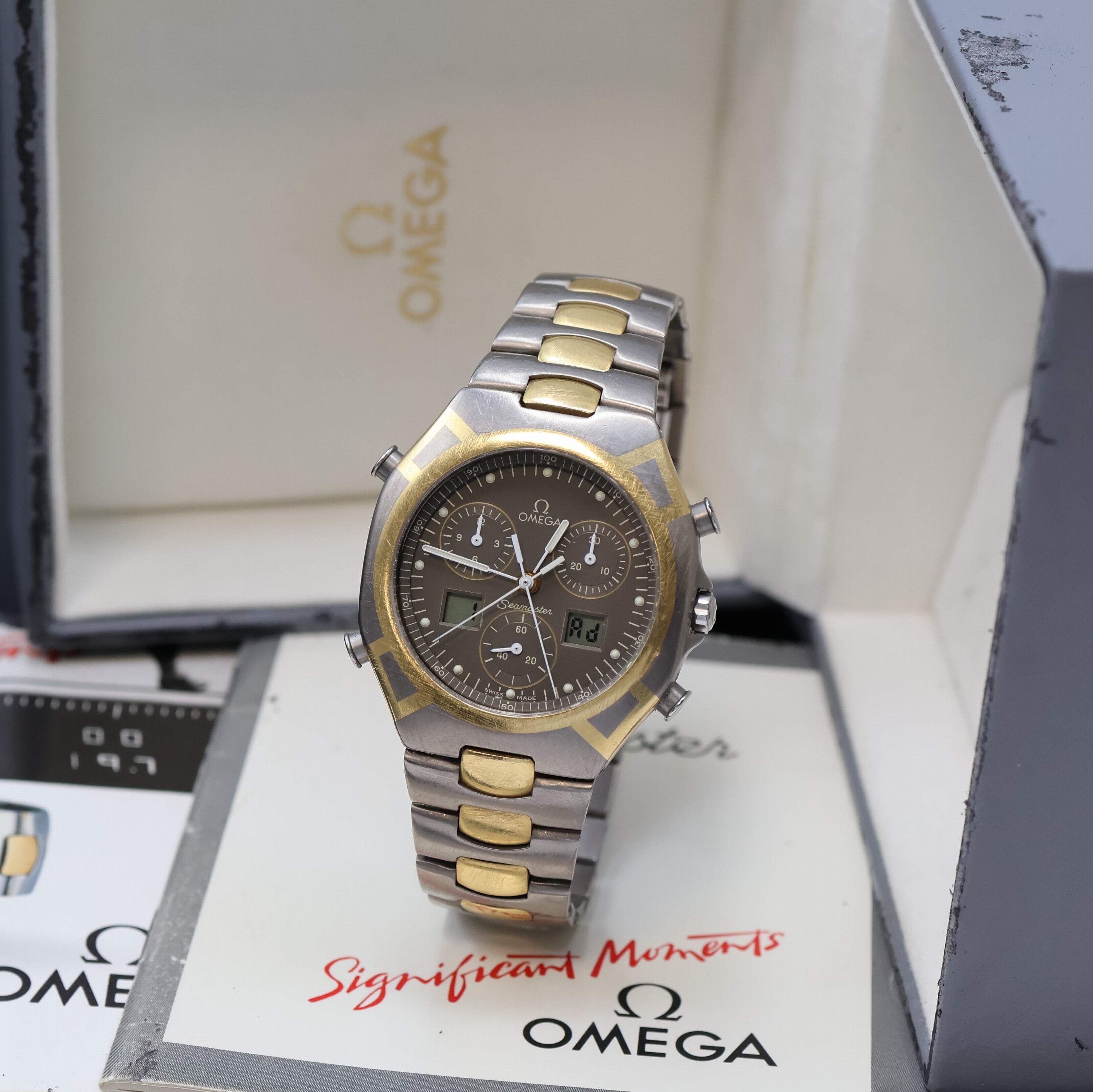 Image 27039841 - OMEGA Armbandchronograph Seamaster Polaris 1/100 in Titan und Gold kombiniert Referenz ...