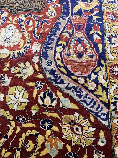 27039828f - Seiden Kayseri, Türkei, Mitte 20.Jhd, reine Naturseide´Metallbroschiert´, ca. 135 x 86 ...