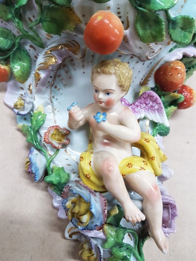 27039847d - Paar Wandkonsolen im Meissner Manier, Carl Thieme, Potschappel bei Dresden, um 1900, ...