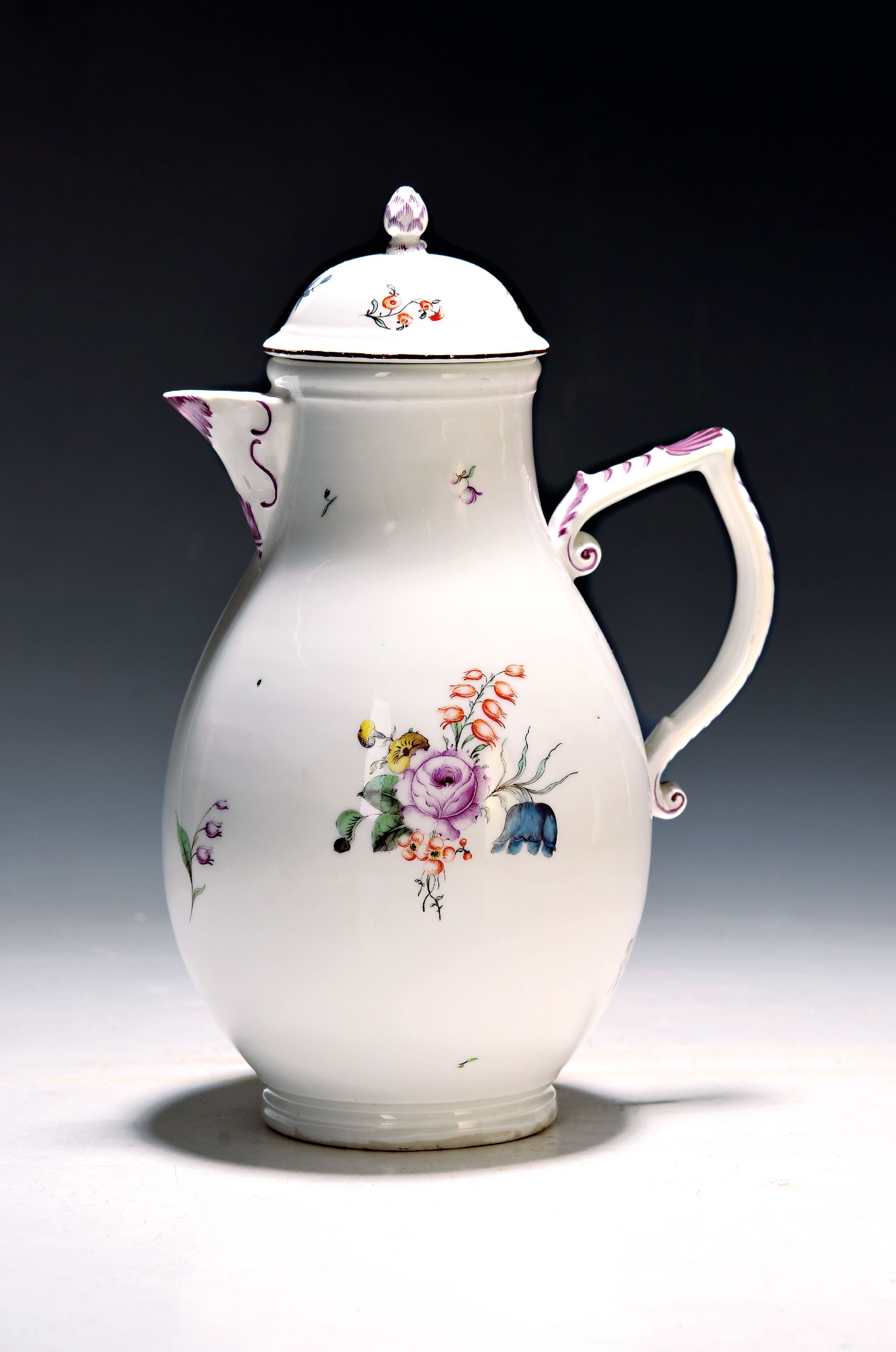 Image 27040729 - Große Kaffeekanne, Höchst, 2. Hälfte 18. Jh., Porzellan, feine beidseitige ...