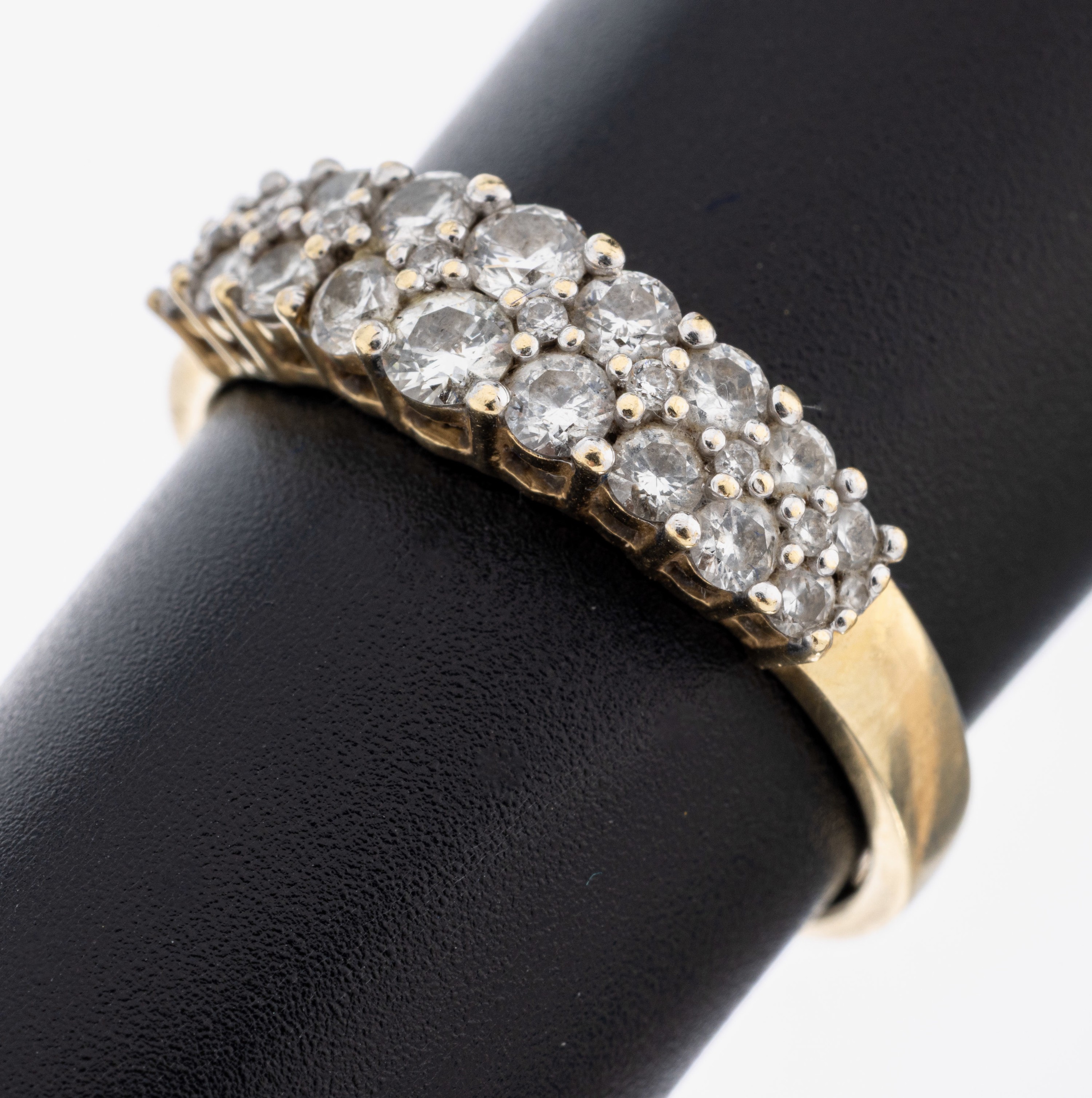 Image 27040737 - 14 kt Gold Brillant-Ring, GG 585/000, 18 Brillanten zus. ca. 0.54 ct Weiß/p, RW 56, ...