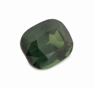 27040961a - Loser grüner Saphir, ca. 10.0 ct, ca. 12.5 x 10.2 x 8.1 mm, mit Kopie der GGTL Expertise ...