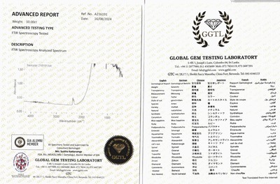 27040961d - Loser grüner Saphir, ca. 10.0 ct, ca. 12.5 x 10.2 x 8.1 mm, mit Kopie der GGTL Expertise ...