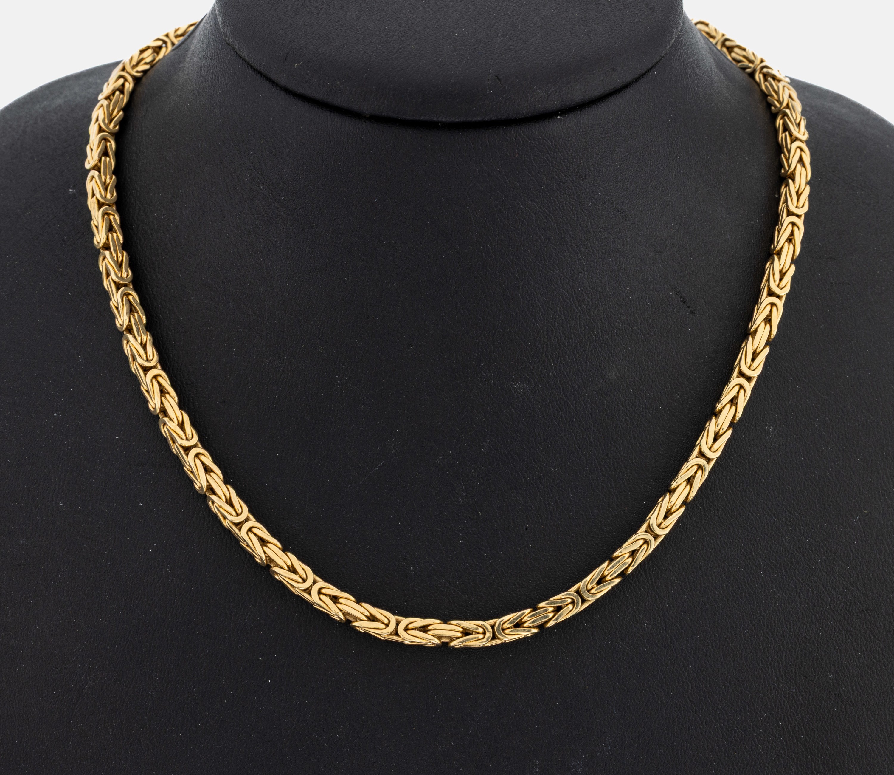 Image 27041011 - 18 kt Gold Königskette, GG 750/000, D. ca. 3.75 cm, L. ca. 50 cm, Karabinerschließe, ...