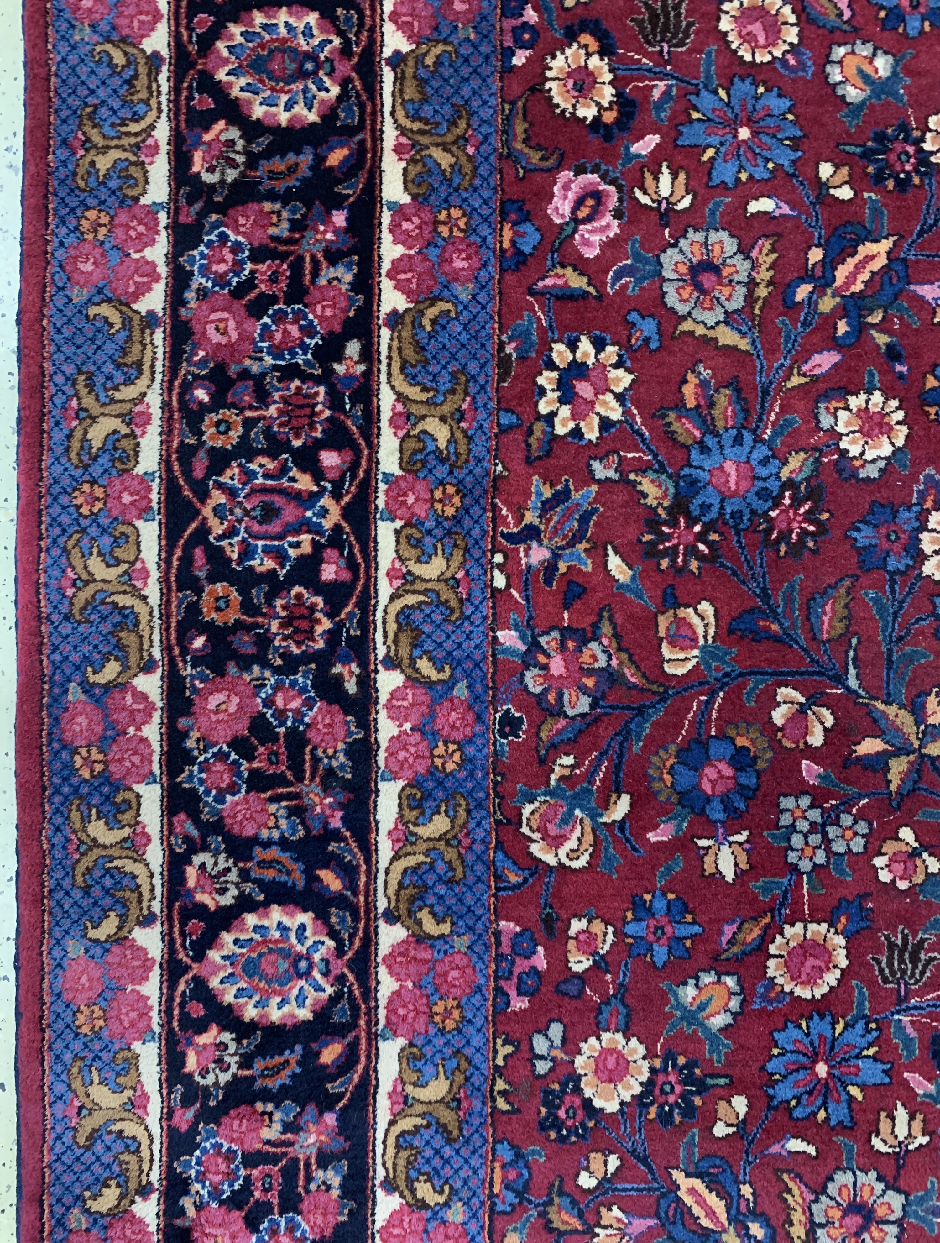 Detail d: Mesched signiert, Persien, Mitte 20.Jhd, Wolle auf Baumwolle, ca. 350 x 256 cm, EHZ: 2
