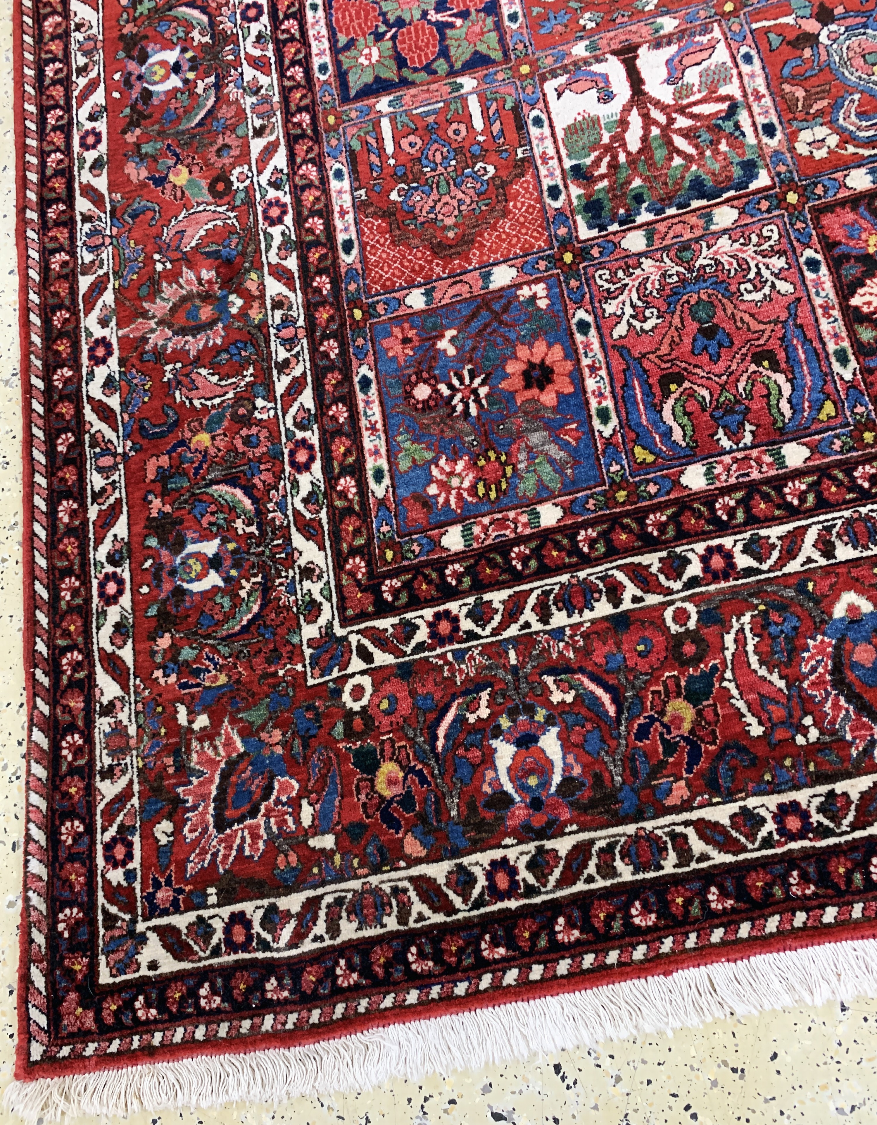 Detail i: Felder Bachtiar fein, Persien, Mitte 20.Jhd, Wolle auf Baumwolle, ca. 388 x 308 cm,EHZ: 2