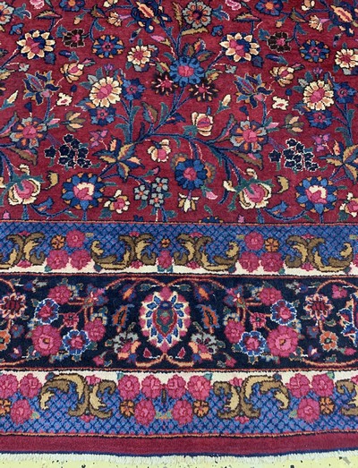 27041025b - Mesched signiert, Persien, Mitte 20.Jhd, Wolle auf Baumwolle, ca. 350 x 256 cm, EHZ: 2 ...