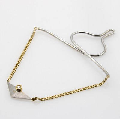 Image Krawattenkette, GG/WG 585/000, Brill. ca. 0.02 ct Weiß/si Schätzpreis: 780, - EUR