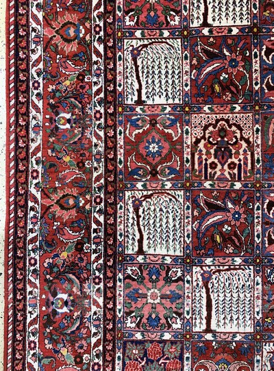 27041029d - Felder Bachtiar fein, Persien, Mitte 20.Jhd, Wolle auf Baumwolle, ca. 388 x 308 cm,EHZ: ...